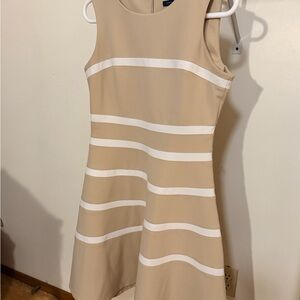 Tommy Hilfiger Tan and White Mini Dress